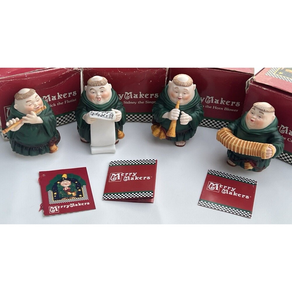 Deptartment 56 Merry Makers Musician Monks 4 Frederick Sidney Clarence Horatio